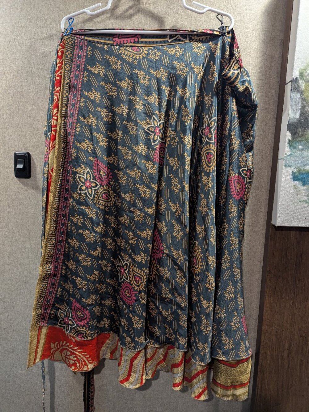 Darn Good Yarn Silk Sari Wrap Skirt | Reversible | Boho | One of a Kind